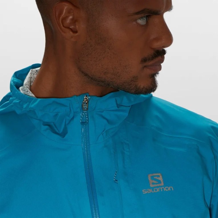 Turquoise Salomon Bonatti 2.5 L Waterproof Men's Shell Jackets | PH 64870R